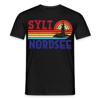 Nordsee Urlaub SYLT NORDSEE INSEL Lustiges - Männer T-Shirt - Schwarz - Vorne - AI Model Male 178 light (178cm)