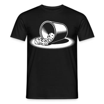 Schocken Team Schock Out! Dice Puzzle Jule - Men's T-Shirt - black - Front - AI Model Male 178 light (178cm)