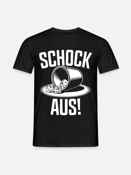 Schocken Team Schock Aus! Würfeln Knobeln Jule - Männer T-Shirt - Schwarz
