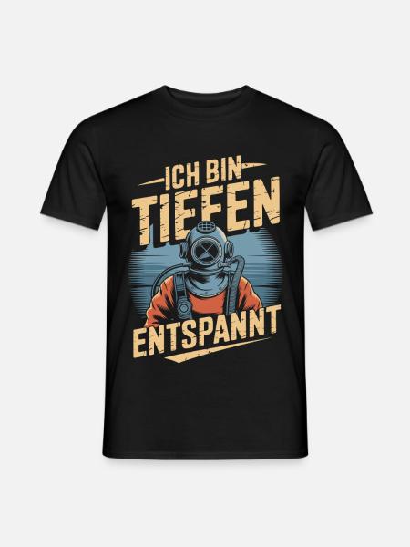 Tauchen Ich bin tiefenentspannt Taucherhelm - Männer T-Shirt - Schwarz