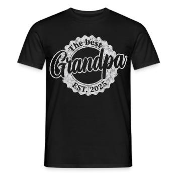Le meilleur papy depuis 2025 - T-shirt homme - noir - Devant - AI Model Male 178 light (178cm)