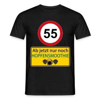 55 Ab jetzt nur noch Hopfensmoothie - Männer T-Shirt - Schwarz - Vorne - AI Model Male 178 light (178cm)