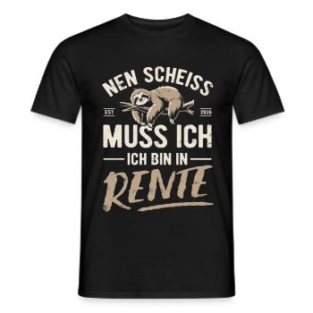 I have to give a shit, I'm retired - 2026 - Men's T-Shirt - black - Front - AI Model Male 178 light (178cm)