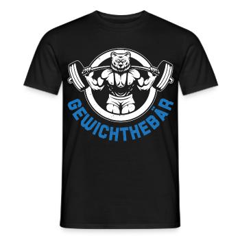 Fitnessstudio GEWICHTHEBÄR Lustiges - Männer T-Shirt - Schwarz - Vorne - AI Model Male 178 light (178cm)