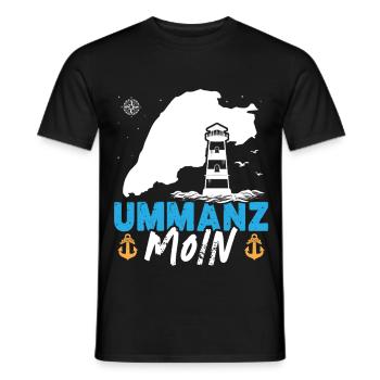 Ostsee Urlaub UMMANZ MOIN Lustiges - Männer T-Shirt - Schwarz - Vorne - AI Model Male 178 light (178cm)