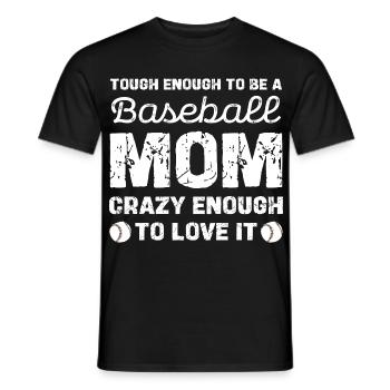 Baseball Mom Tough Love Graphic - Men's T-Shirt - black - Front - AI Model Male 178 light (178cm)