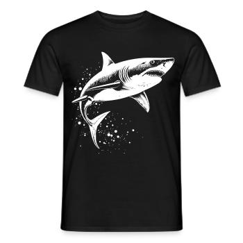 requin prédateur prédateur de l’océan - T-shirt homme - noir - Devant - AI Model Male 178 light (178cm)