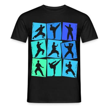 Taekwondo Karaté Arts Martiaux Hommes Enfants Garçons - T-shirt homme - noir - Devant - AI Model Male 178 light (178cm)