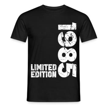 1985 Limited Edition Anniversaire Cadeau Original - T-shirt homme - noir - Devant - AI Model Male 178 light (178cm)