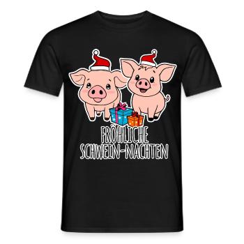 Noël du cochon, bonnes nuits de cochon ! - T-shirt homme - noir - Devant - AI Model Male 178 light (178cm)