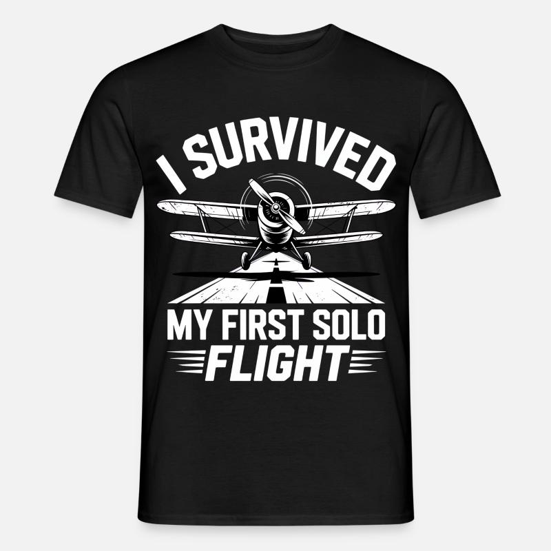 First Flight Airplane Flight - Men’s T-shirt - black