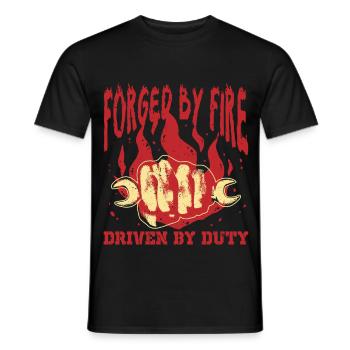 Mécanicien militaire Oublier par le feu poussé par le devoir - T-shirt homme - noir - Devant - AI Model Male 178 light (178cm)