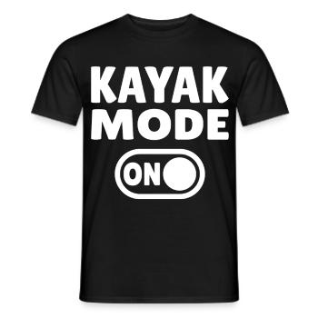 Mode kayak activé - T-shirt homme - noir - Devant - AI Model Male 178 light (178cm)