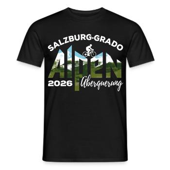 Alpenüberquerung 2026 Salzburg Grado Fahrrad - Männer T-Shirt - Schwarz - Vorne - AI Model Male 178 light (178cm)