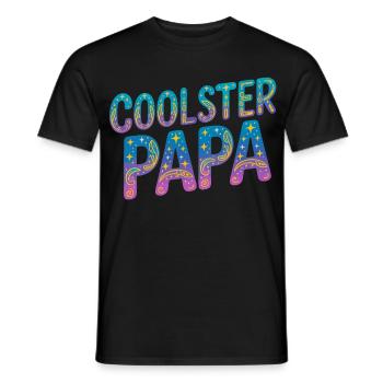 Coolster Papa Design - Männer T-Shirt - Schwarz - Vorne - AI Model Male 178 light (178cm)