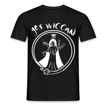 Ja Wicca - Männer T-Shirt - Schwarz - Vorne - AI Model Male 178 light (178cm)