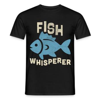 Fish Whisperer - Men's T-Shirt - black - Front - AI Model Male 178 light (178cm)