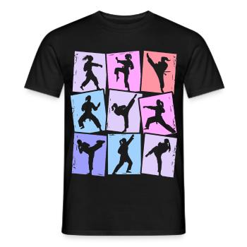 Taekwondo Karaté Arts Martiaux Femmes Enfants Filles - T-shirt homme - noir - Devant - AI Model Male 178 light (178cm)