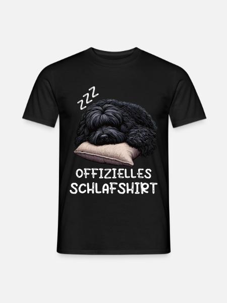 Offizielles Schlafshirt Puli Pulibesitzer Pulihund - Männer T-Shirt - Schwarz