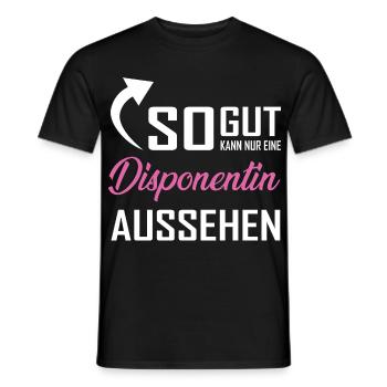 Only a dispatcher can look so good - Men's T-Shirt - black - Front - AI Model Male 178 light (178cm)