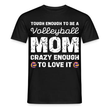 Volleyball Mama Mutig Und Liebt Es - Männer T-Shirt - Schwarz - Vorne - AI Model Male 178 light (178cm)