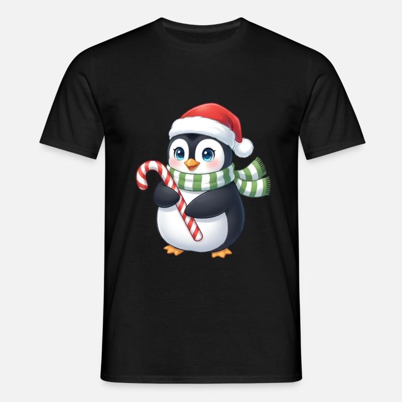 Weihnachtspinguin - eine tolle Geschenkidee - Männer T-Shirt - Schwarz