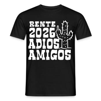 Adios Amigos Rente 2026 - Ruhestand - Pension - Männer T-Shirt - Schwarz - Vorne - AI Model Male 178 light (178cm)