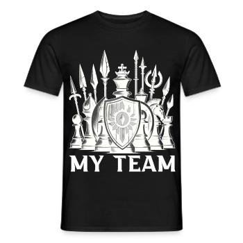 Chess - Männer T-Shirt - Schwarz - Vorne - AI Model Male 178 light (178cm)