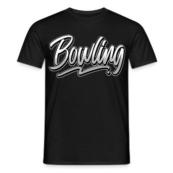 Bowling - Men's T-Shirt - black - Front - AI Model Male 178 light (178cm)