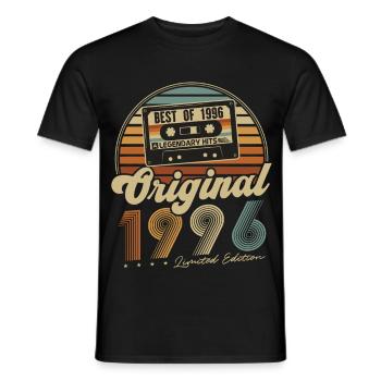 Original 1996 Jahrgang Geburtstag Geschenk Retro - Männer T-Shirt - Schwarz - Vorne - AI Model Male 178 light (178cm)