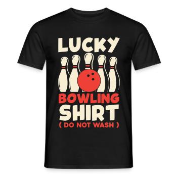 Happy Bowling Shirt Don’t Wash - T-shirt homme - noir - Devant - AI Model Male 178 light (178cm)
