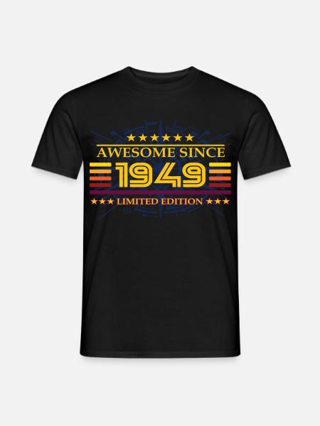 Awesome since 1949 Limited Edition - Männer T-Shirt - Schwarz