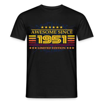 Awesome since 1951 Limited Edition - Men's T-Shirt - black - Front - AI Model Male 178 light (178cm)