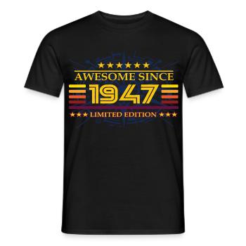 Génial depuis 1947 Édition limitée - T-shirt homme - noir - Devant - AI Model Male 178 light (178cm)