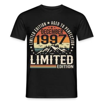 Décembre 1997 - T-shirt homme - noir - Devant - AI Model Male 178 light (178cm)