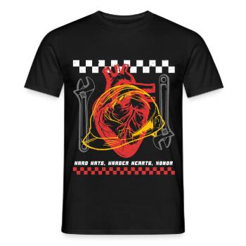 Mécanicien militaire - T-shirt homme - noir - Devant - AI Model Male 178 light (178cm)