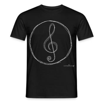 Croquis de clé - T-shirt homme - noir - Devant - AI Model Male 178 light (178cm)