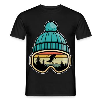 Apres Ski Party Crew Ski de neige Ski - T-shirt homme - noir - Devant - AI Model Male 178 light (178cm)