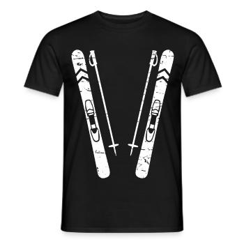 Apres Ski Party Crew Snow Skiing Ski Retro - Men's T-Shirt - black - Front - AI Model Male 178 light (178cm)