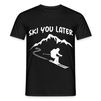 Ski You Later Après Ski Party Crew Ski Neige Ski - T-shirt homme - noir - Devant - AI Model Male 178 light (178cm)