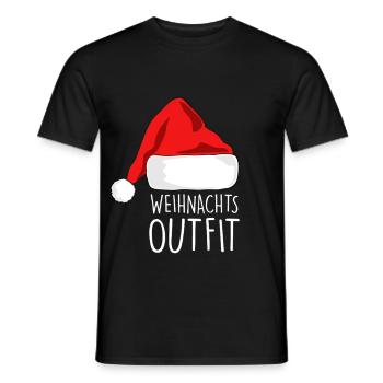 Tenue de Noël drôle Noël pour hommes Noël - T-shirt homme - noir - Devant - AI Model Male 178 light (178cm)