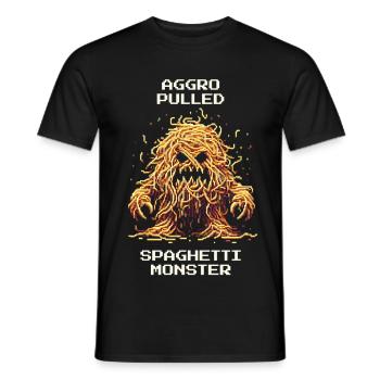 Spaghetti Monster | Funny Gamer Saying - Men's T-Shirt - black - Front - AI Model Male 178 light (178cm)