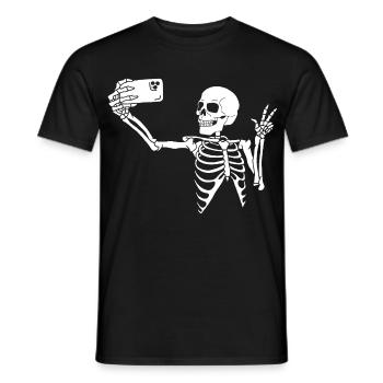 Ein letztes Selfie - Männer T-Shirt - Schwarz - Vorne - AI Model Male 178 light (178cm)