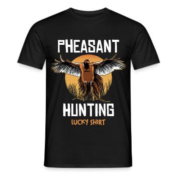 Pheasant Hunt Sunrise - Men's T-Shirt - black - Front - AI Model Male 178 light (178cm)
