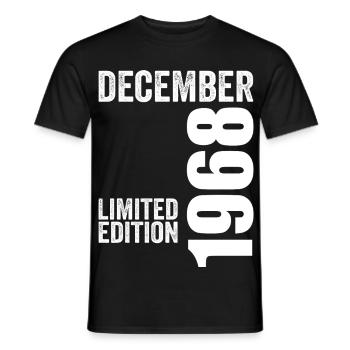 Retro Birthday Gift - December 1968 - Men's T-Shirt - black - Front - AI Model Male 178 light (178cm)