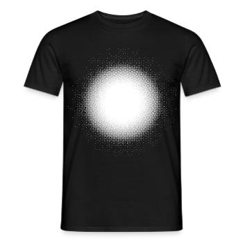 Illusion de lumière point de lune grille de conception cercle rond - T-shirt homme - noir - Devant - AI Model Male 178 light (178cm)