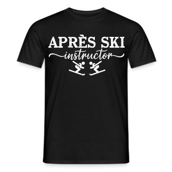 Après Ski Instructor Skilehrer Party - Männer T-Shirt - Schwarz - Vorne - AI Model Male 178 light (178cm)