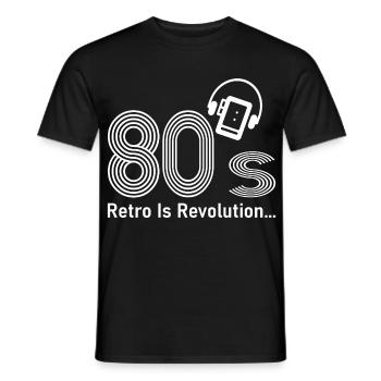 Années 80 - T-shirt homme - noir - Devant - AI Model Male 178 light (178cm)
