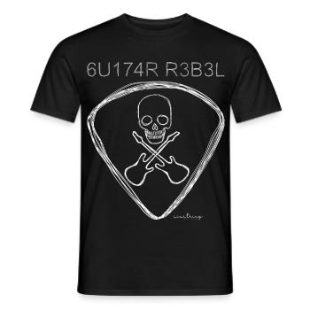 Guitare Rebel - T-shirt homme - noir - Devant - AI Model Male 178 light (178cm)