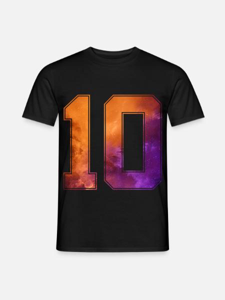 NR. 10 NUMMER 10 COLLEGE 10. GEBURTSTAG - Männer T-Shirt - Schwarz